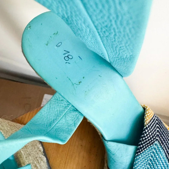 Missoni Sport Nkle Wrap Raffie Wedge Heels Sandals 40 - Picture 9 of 11